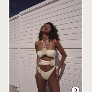 Elegant Cream One-Piece Swimsuit